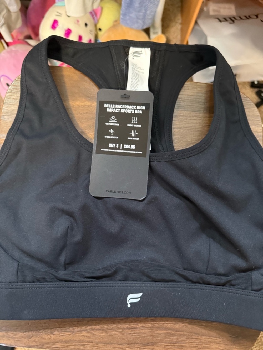 Fabletics Black Belle Racerback High-Impact Sports Bra